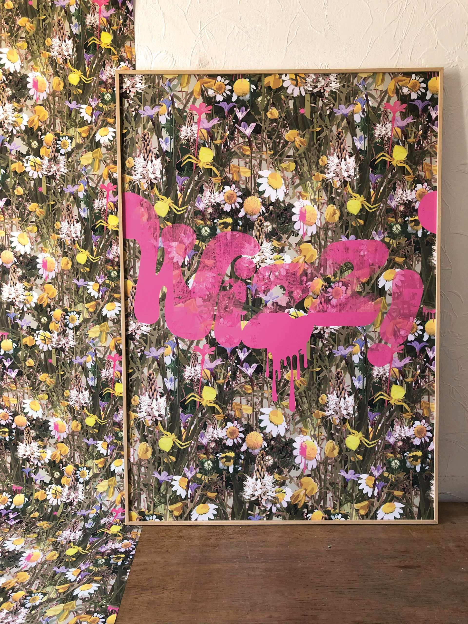 Sirop des garrigues avec wizz Sirop des rues avec Mickey decalco poster 70:100cm ©valtin marina designbook Montpellier south of France pattern designer graphic designer painter